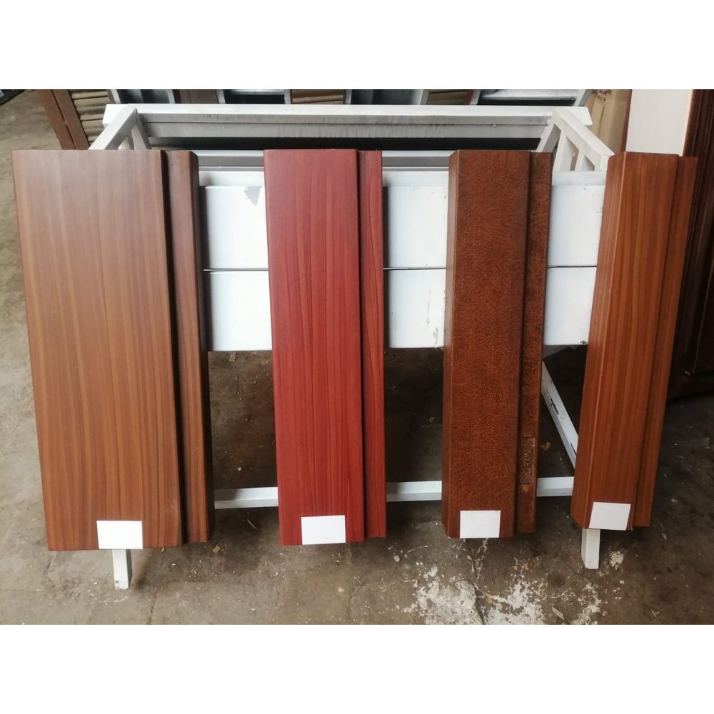 HDPE door frames in wood-grain finishes