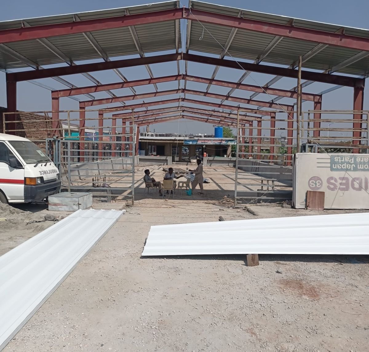 Steel shed roofing with UPVC sheets